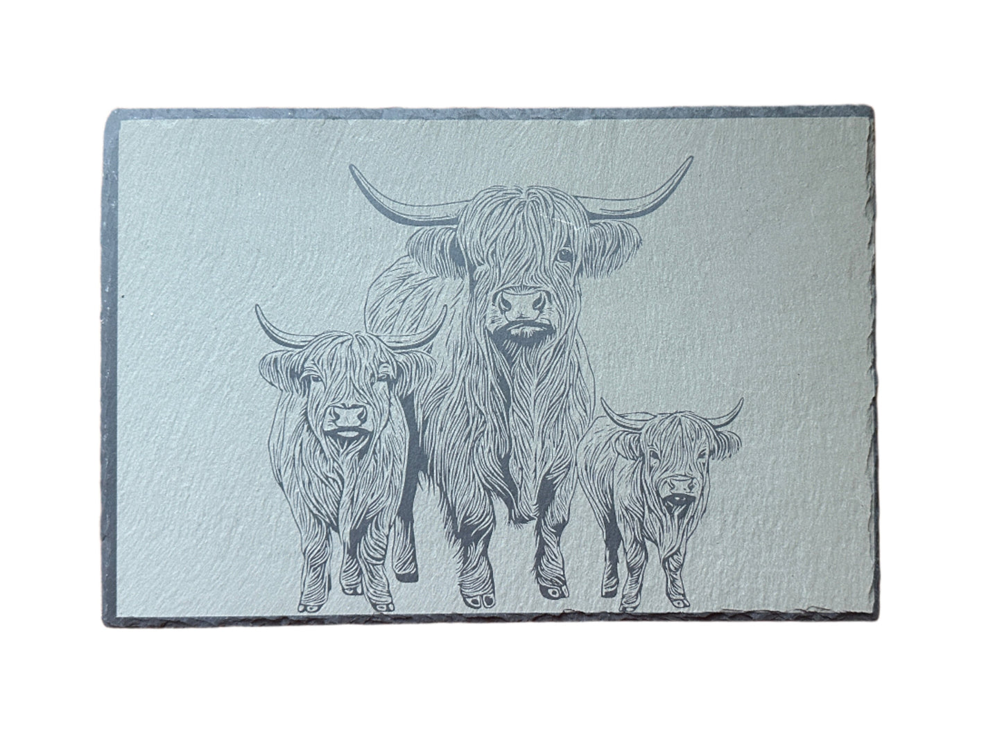 Highland Cow & Calf's - Slate Platemat & Coaster