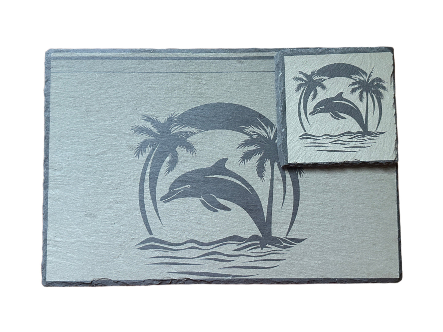 Dolphin - Slate Placemat & Coaster